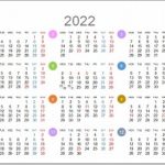 2022年（令和4年）年間カレンダーA5シンプル版_月曜始まり