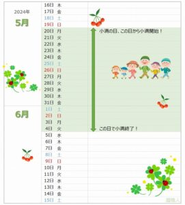 小満2024カレンダー