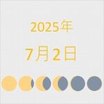 2025年（令和7年）7月2日の暦