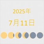 2025年（令和7年）7月11日の暦