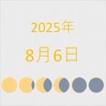 2025年（令和7年）8月6日の暦