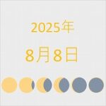 2025年（令和7年）8月8日の暦