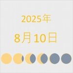 2025年（令和7年）8月10日の暦