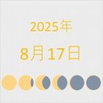 2025年（令和7年）8月17日の暦