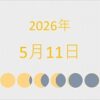 2026年（令和8年）5月11日の暦