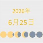 2026年（令和8年）6月25日の暦