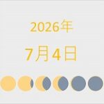 2026年（令和8年）7月4日の暦
