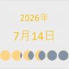 2026年（令和8年）7月14日の暦